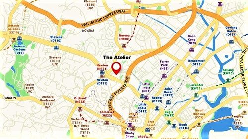 The Atelier condo is close to CTE and PIE