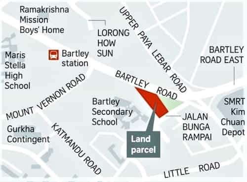 JBR At Bartley Location Map