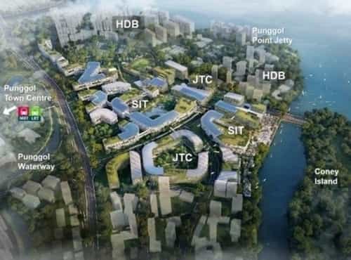 Punggol Digital District is 6 MRT stations from JBR At Bartley
