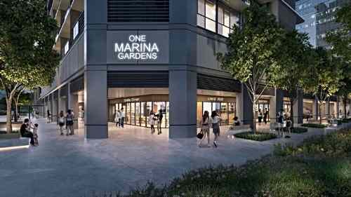 One Marina Gardens Covered Linkway, Shops, and Restaurants