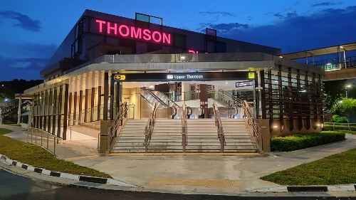 Upper Thomson MRT station on the Thomson-East Coast Line Upper Thomson MRT station on the Thomson-East Coast Line