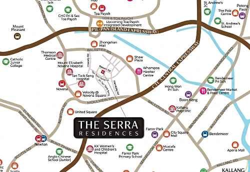 The Serra Residences Location Map